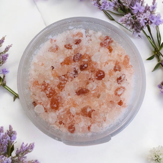 Foaming Bath Salt Pot - Amber & Lavender